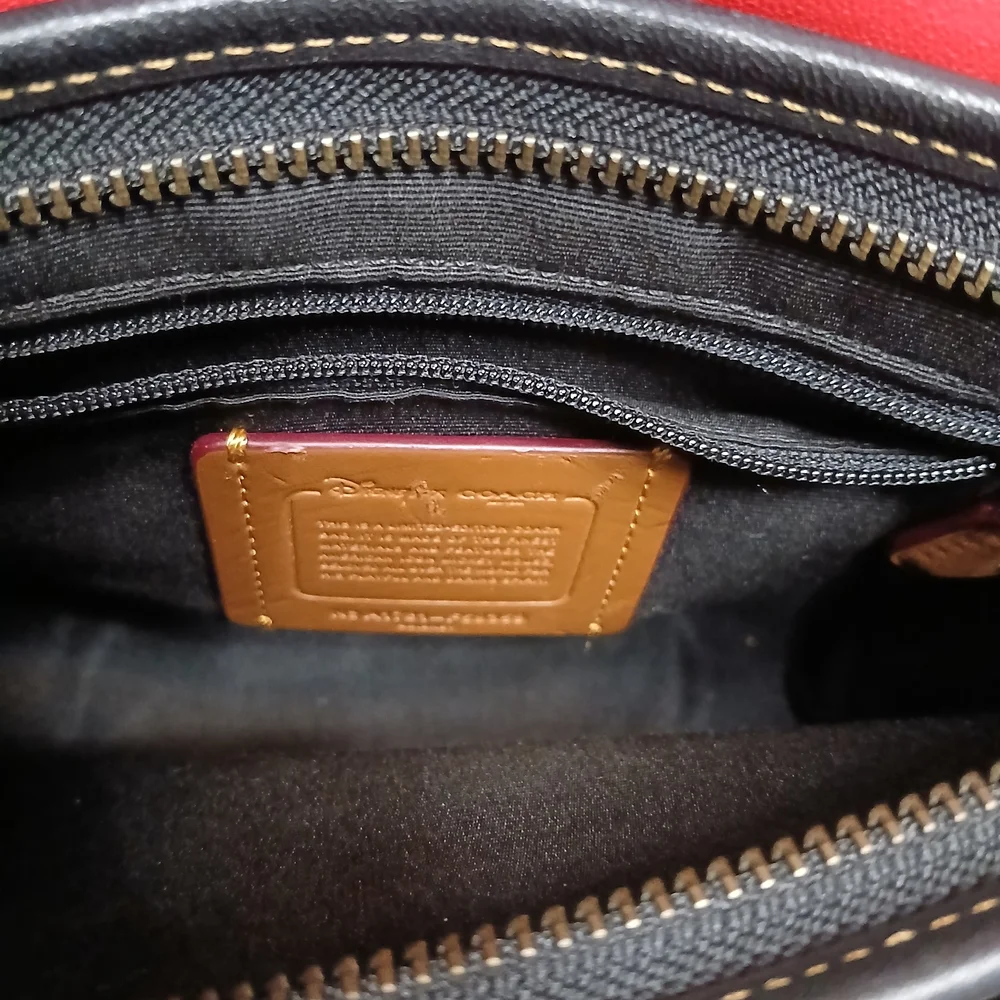 Coach DISNEY MICKEY  MOUSE LEATHER CROSSBODY  COACH - Picture 6 of 12